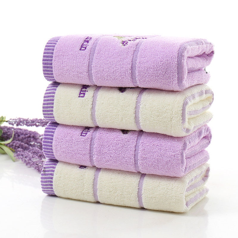 34*75cm Stickerei Romantische Lavendel Handtücher Baumwolle Strand Handtuch Waschlappen Für die pool Servietten Küche Handtuch Toalha De banho