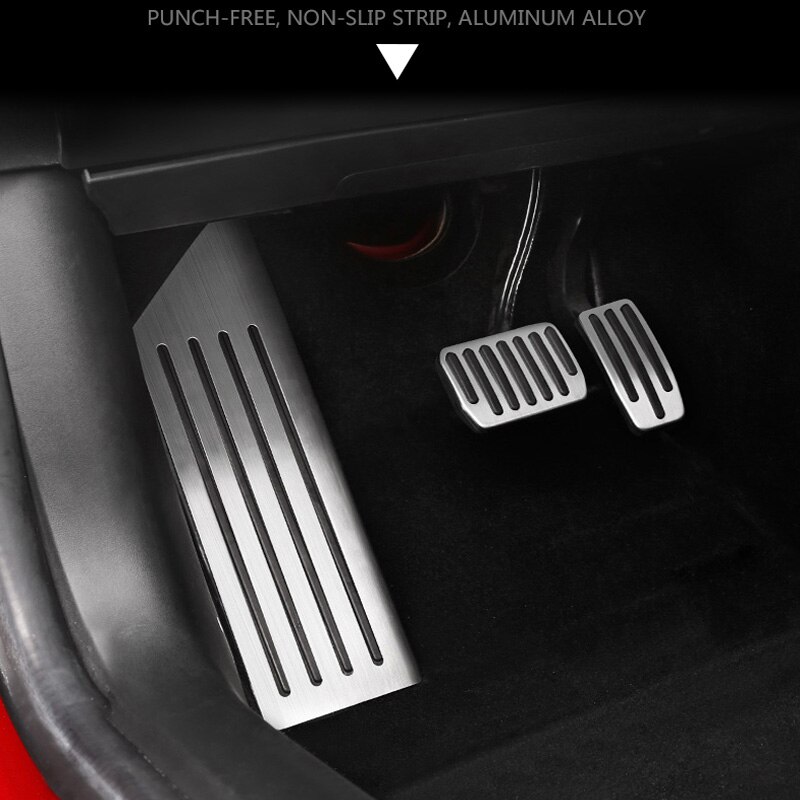 Aluminiumlegering Voetpedaal Voor Tesla Model 3 Gaspedaal Gas Fuel Rempedaal Rust Pedaal Pads Matten Cover Accessoires Auto styling
