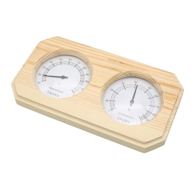 ! Sauna Thermometer Hout Hygrometer Binnenshuis Hoge Nauwkeurigheid Thermo Hygrometer Voor Sportscholen Hotels Familie Sauna &#39;S