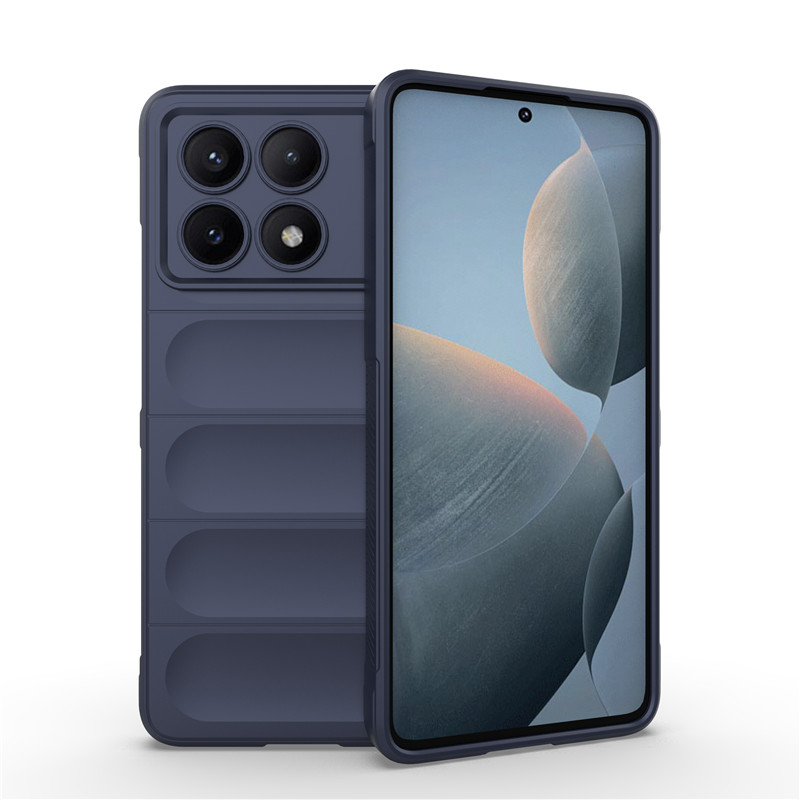 Para Xiaomi Poco X6 Pro Funda Poco X7 Pro X6 C65 M6 Pro 4G Funda de silicona suave Fundas protectoras para teléfono para Poco X6 Funda: Lona / Azul oscuro