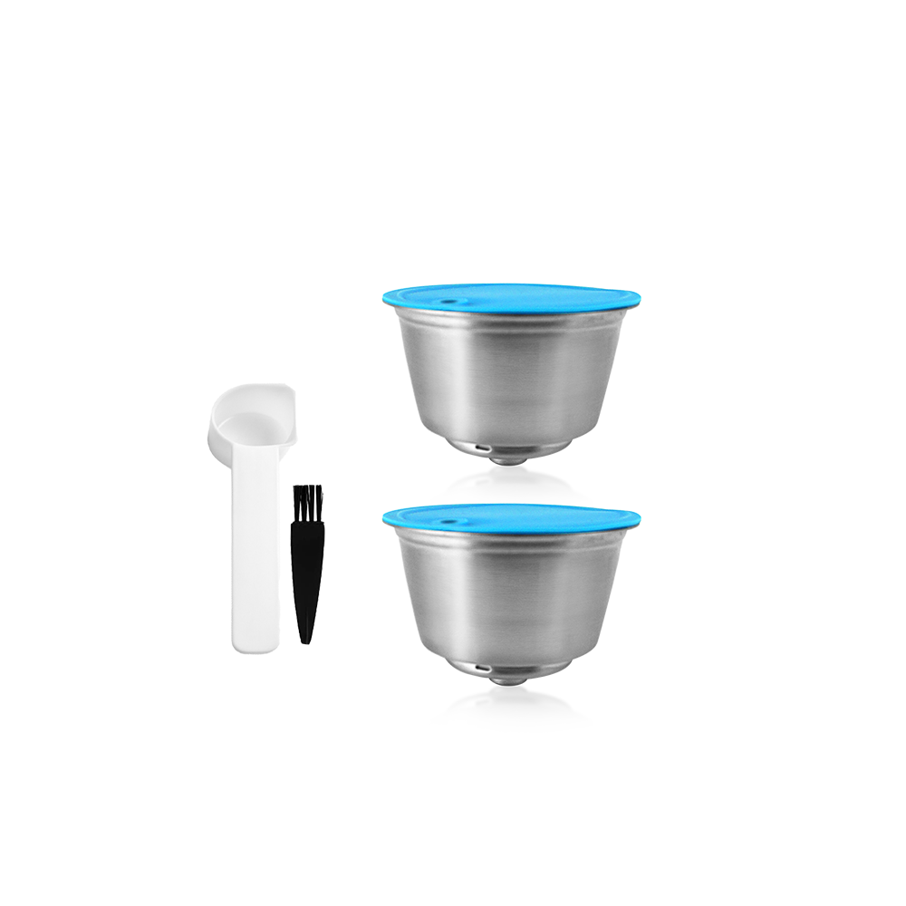 Voor Dolce Gusto Herbruikbare Koffiecapsules Voor Nescafe Picolo Xs Roestvrijstalen Recycle Pod Repuesto Navulbare Koffiefilter: Light Grey
