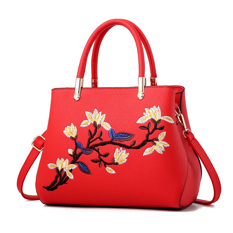 Bellishly Dame Bloemen Patroon Modis Handtassen Damesmode Torebki Takken Tassen Schouder Messenger Pack Vrouwelijke Louis Sac: light red