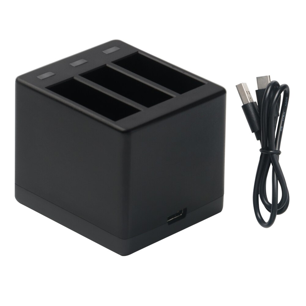 3 voies Hero 8 chargeur de batterie LED boîtier de charge boîtier de transport boîtier de batterie pour GoPro Hero 8 7 Hero 6 5 accessoires noirs: 1 Charger