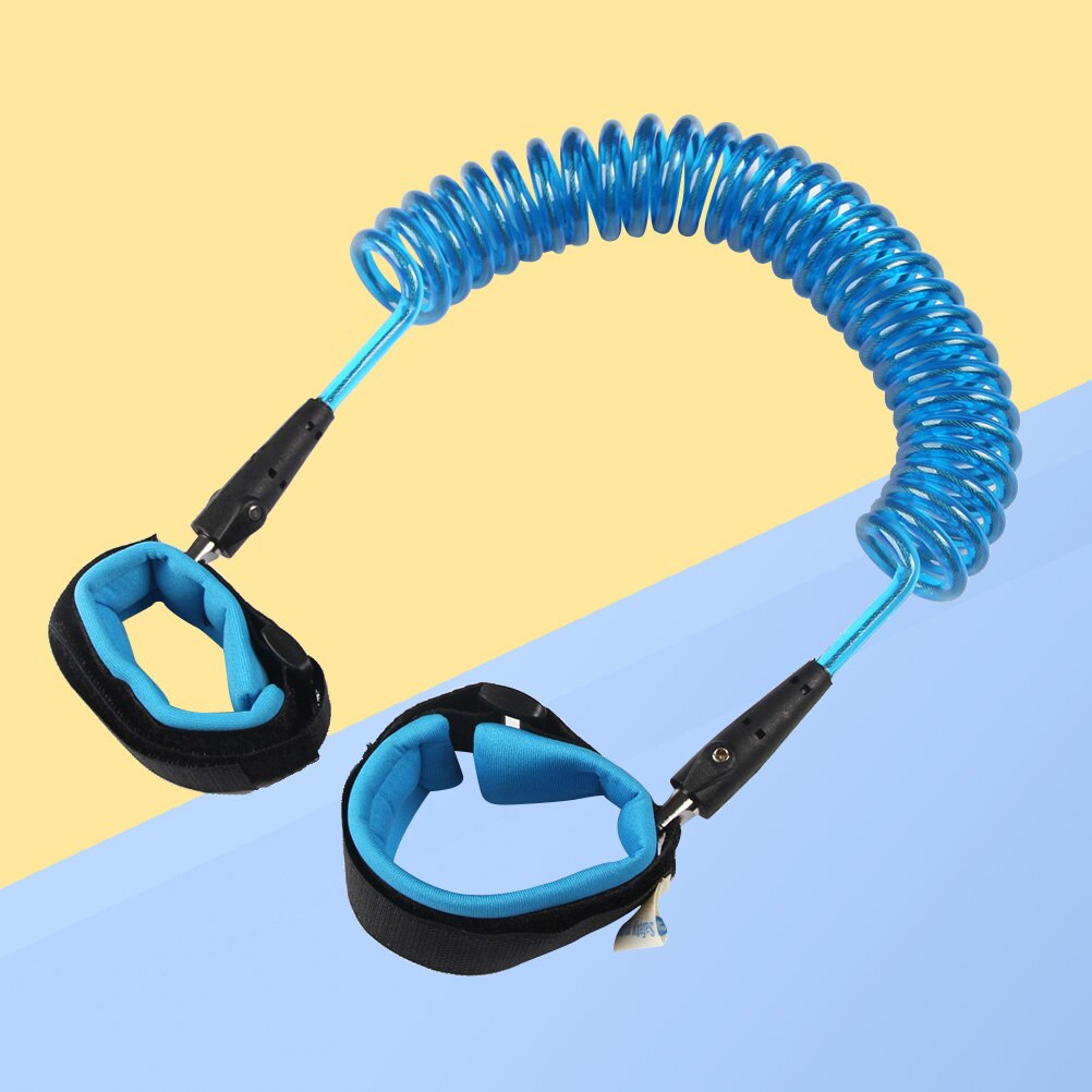 Harnais de sécurité pour enfants, 1.5M, élastique, attache de poignet Anti-perte, harnais de sécurité pour enfants et bébés: Blue