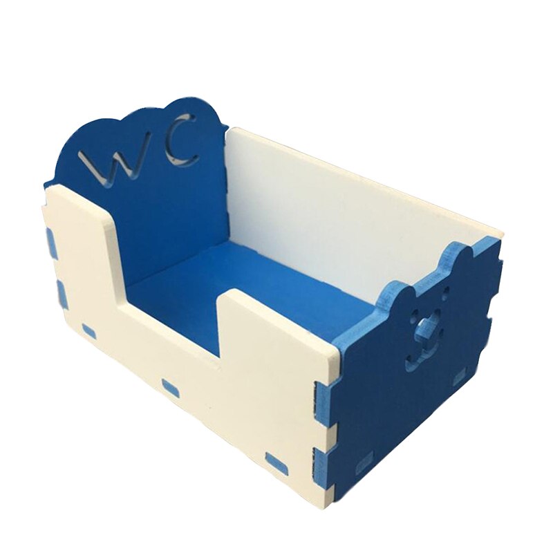 Anti-flip rengöring toalett små husdjur toalett hamster hus tillbehör hamster toalett hamster urinal potty hamster leveranser: Blå