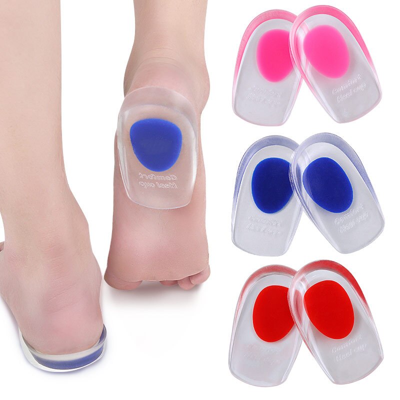Gel Silikon Weiche Ferse Pad Halbe Einlegesohle Ferse Tasse Fixiert Sohle Dämpfung Und Komfortable Dünne Stil Schuhe Fuß Pad