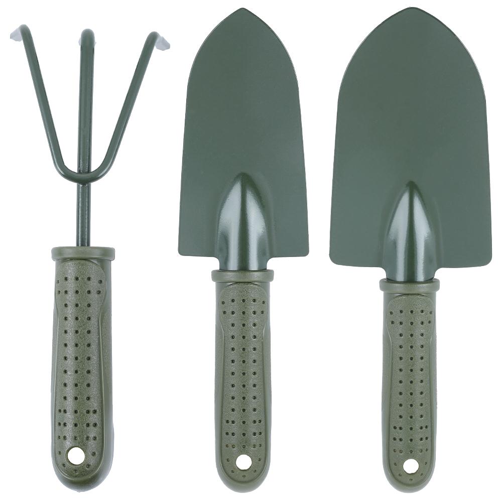 3pcs Gardening Tool Set Potted Plants Gardener Tools Shovel Rake Too Kit For Digging Weeding Loosening Soil Aerating Transplant