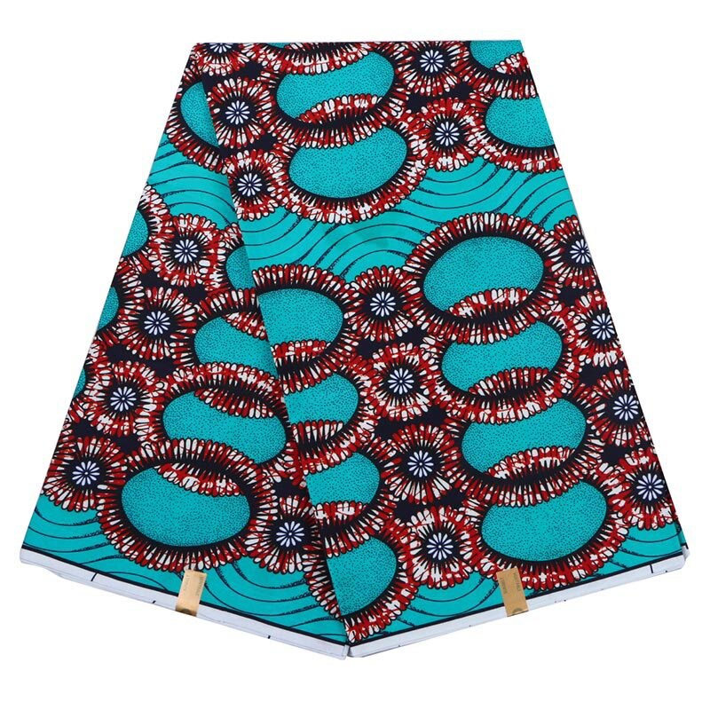 Blue 6 Yards Ankara African Wax Print Fabric African Ankara Wax Fabric Material Width 110cm