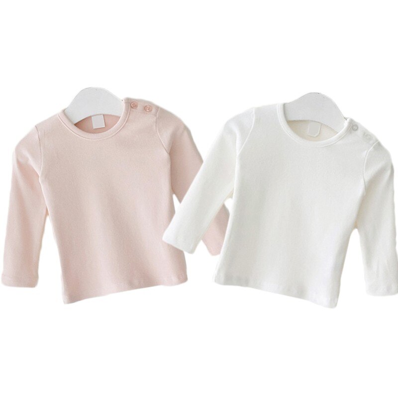 Lente Toevallige Baby Meisjes Shirts Jongens Kleding Pasgeboren Kinderen Snoep Kleur Dieptepunt Peuter Katoen Lange Mouw Blouse