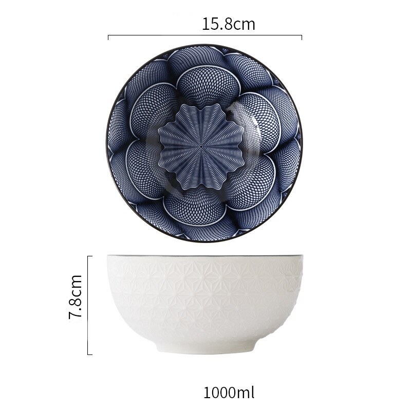 Nordic Stijl 6Inch Servies Kommen Keramische Thuis Handgeschilderde Instant Noodle Soep Restaurant Eenvoudige Creatieve Reliëf Ramen Kom