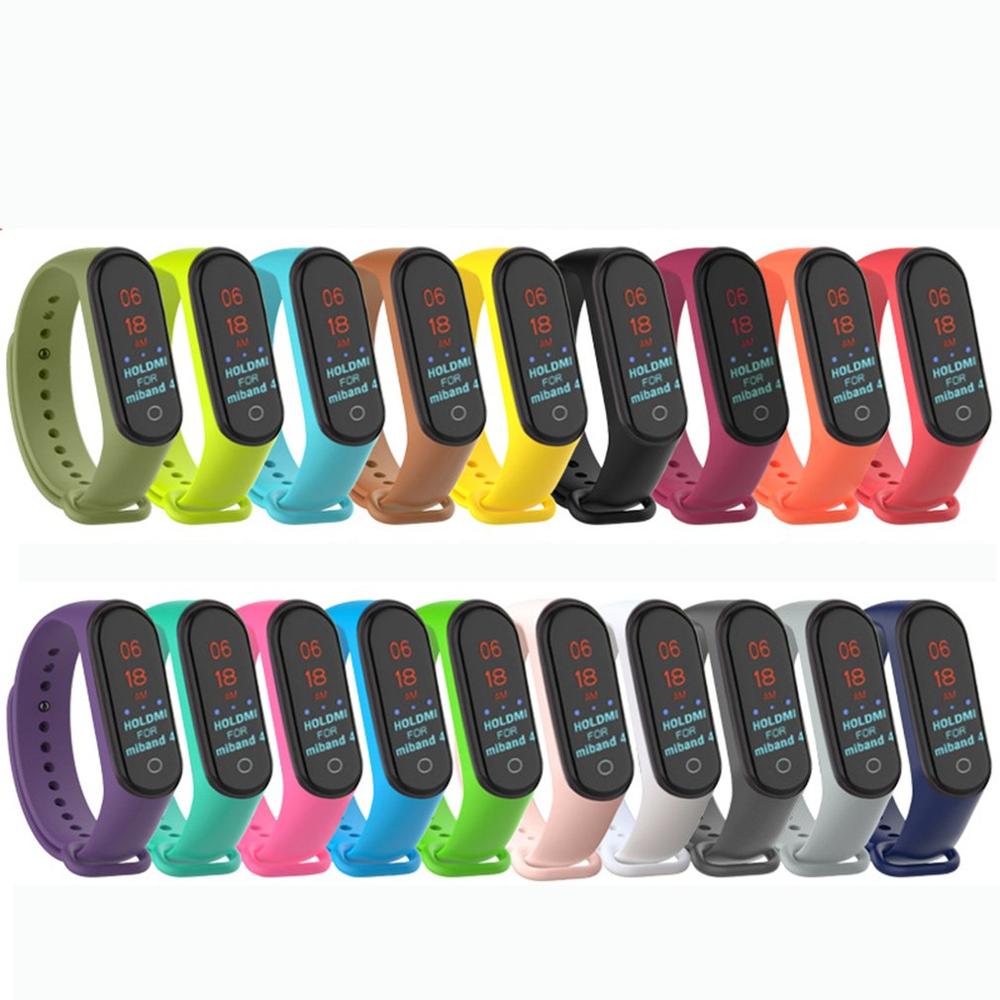 For Xiaomi Mi Band 4 / 3 Replacement Strap Sport Silicone Strap Wristband Bracelet Two-Tone Replacement Strap