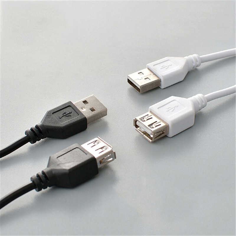 Svart usb 2.0 a till en hankvinnlig förlängningskabel höghastighets usb-förlängning laddningskabel för kabel 1.5m