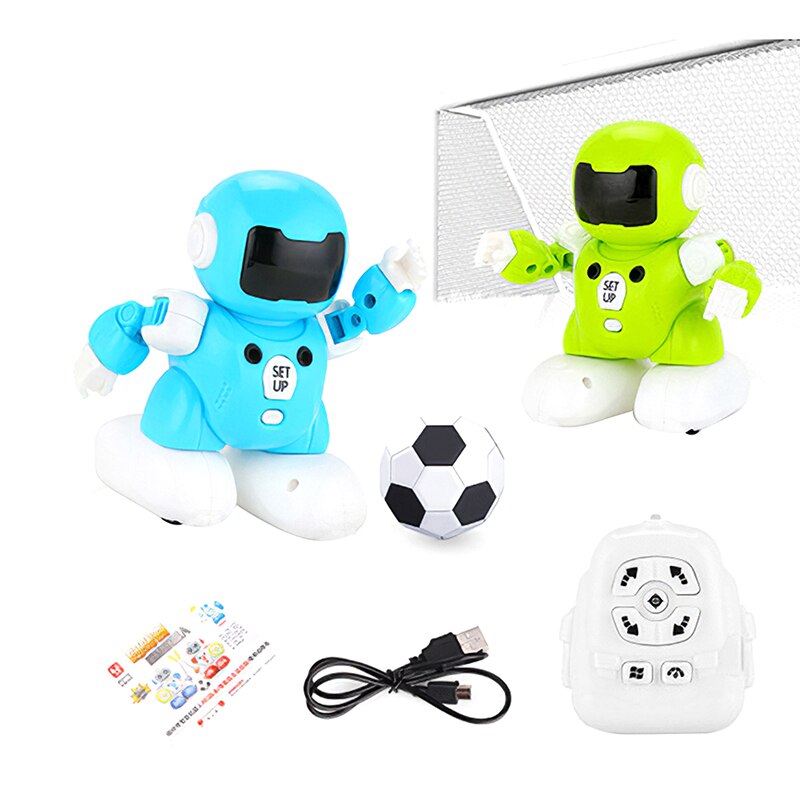 2 Stuks Kinderen Vroege Onderwijs Robot Voetbal Spel Spelen Intelligente Robot Koel Licht Oplaadbare Kids Remote Controlerende Speelgoed