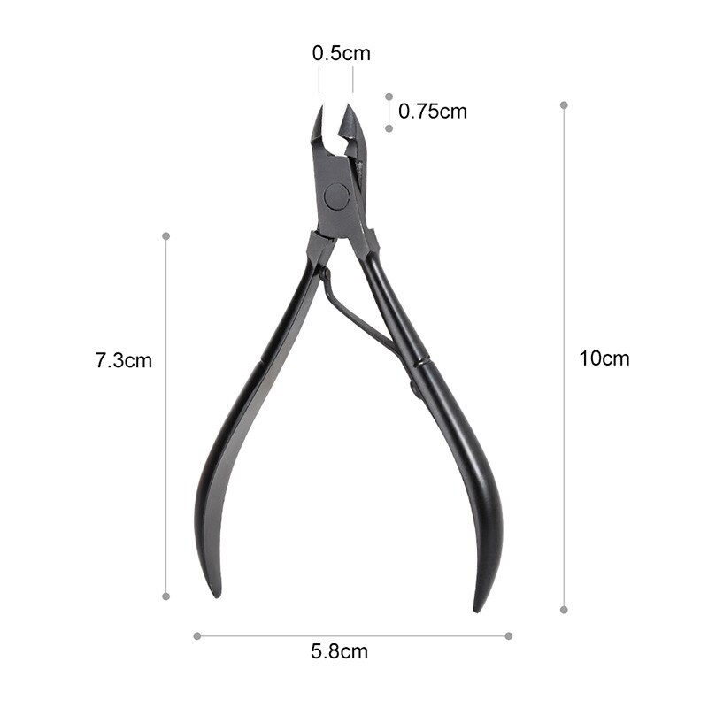 LIZY Double Spring Dead Skin Forceps Scissors Stainless Steel Beauty Pliers Cuticle Nippers Slant Edge Toenail Clippers Scissors