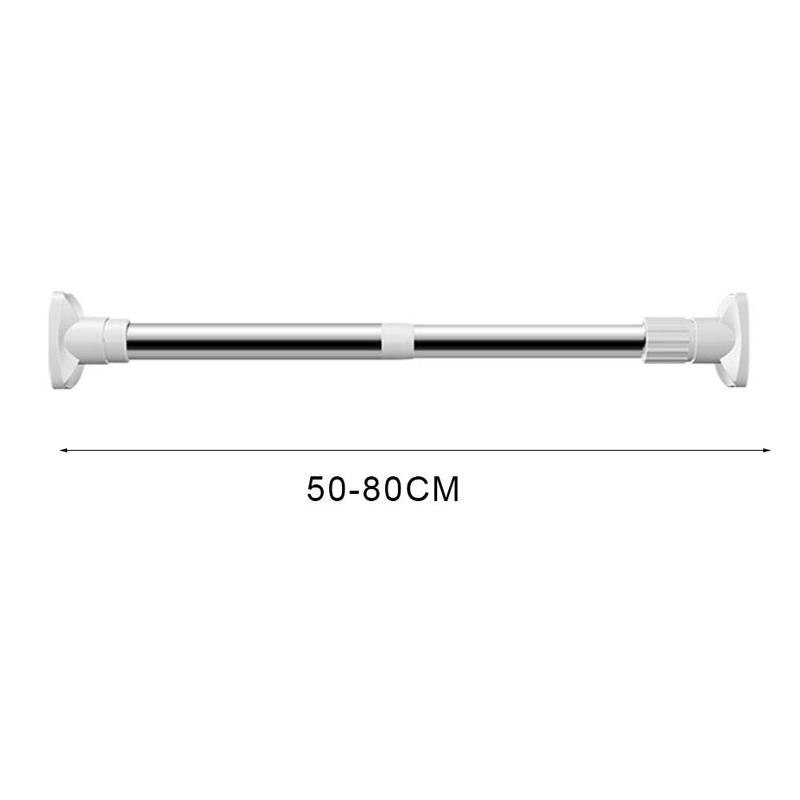 Telescopic rod punch-free hanging clothes drying rod bathroom toilet rack shower curtain rod curtain rod