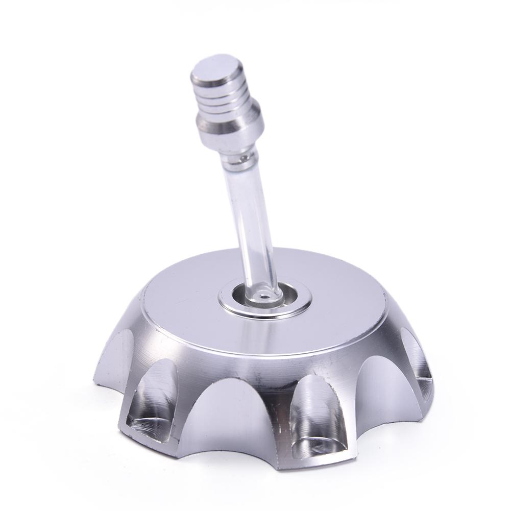 Verbeterde Motorcycle Cnc Aluminium Gas Brandstof Benzine Tank Cap Vervanging Deksel Universele Voor 90 110 125CC Dirt Bike Pit Pro atv: Silver