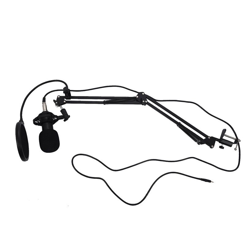 Microfono a Condensatore BM800 - Cablato 3.5mm con Scheda Audio USB NB-35 per Computer Karaoke
