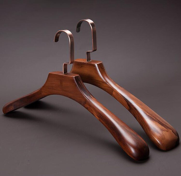 Cintre de luxe extra-large en bois pour manteau et costume avec large épaule pour homme grand et grand ( (4 pièces/lot)