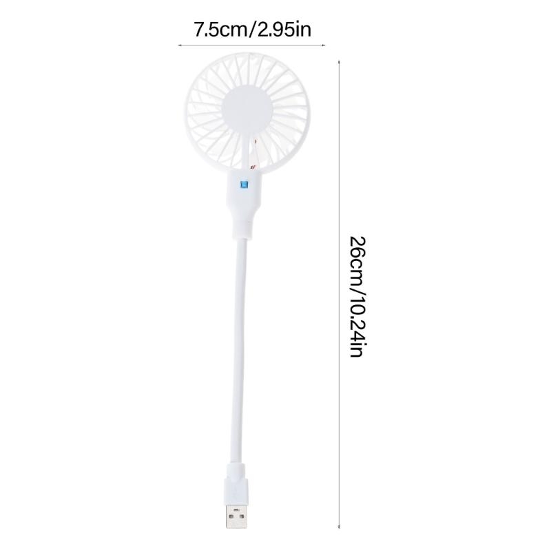 Adjustable USB Desk Fan With Flexible Hose and On/Off Switch for Office Dorm Outdoor Camping 5V Power Compatible