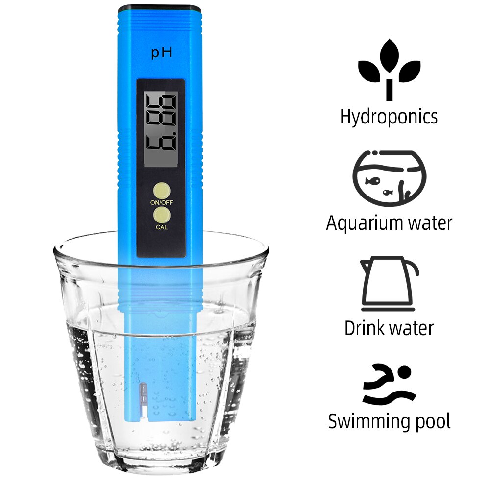 Digital PH Meter Waterproof Acidity Tester Water Test Purity Monitor 0.01 PH Detector for Aquarium Pool 50%OFF: D without retail box