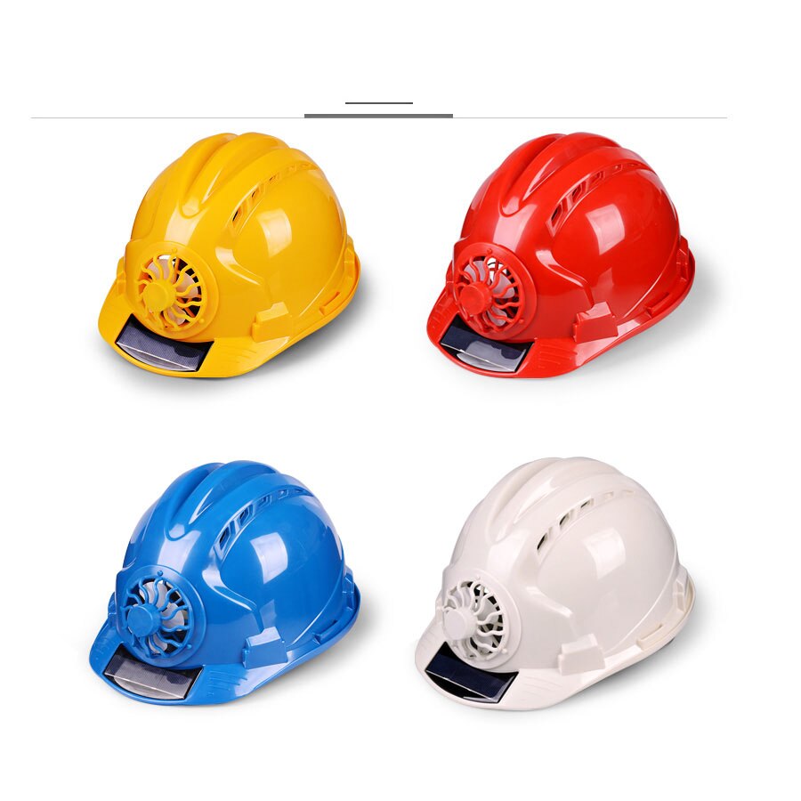 Casco con ventilador de energía Solar, casco de seguridad para trabajo exterior, gorro protector para construcción, Panel Solar