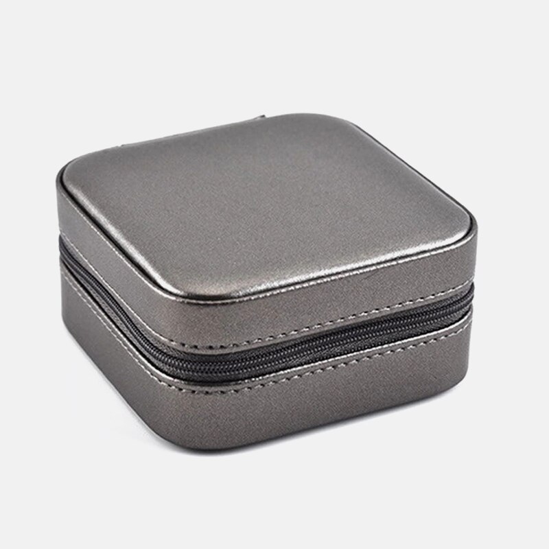 Small Size Jewelry Flip Cover Organizer Portable Cosmetic Leather Storage Display Travel Jewelry Case Boxes Jewelry Box Drawers: 3