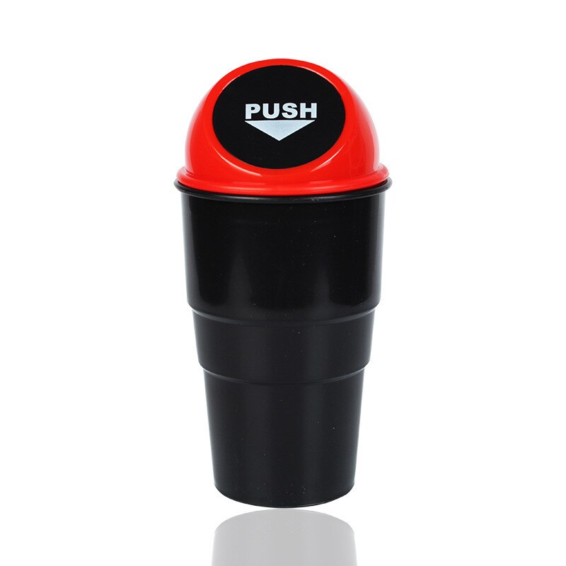 Moda criativa Car Trash Can Mini Carro De Plástico Lata de lixo Do Carro Multi-Função de Armazenamento De Detritos Pequeno Balde de lixo carro pode: Vermelho