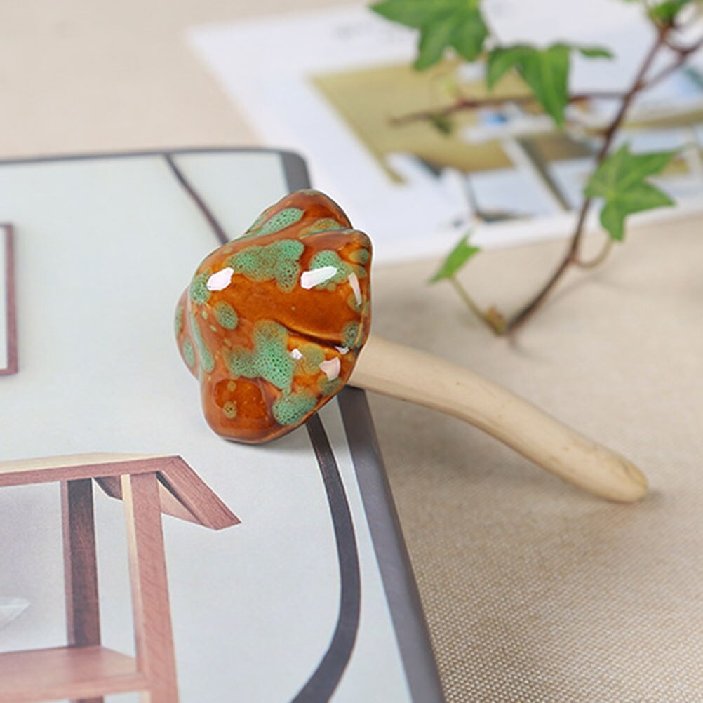 6 Pcs Tuin Ornament Set Kleurrijke Mini Keramische Paddestoel Decor Fairy Tuin Paddestoelen Creatieve Gazon Ornamenten Woonaccessoires