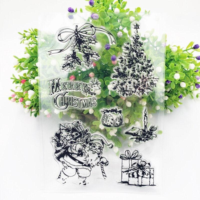 Santa Claus Transparent Silicone Stamp Seal For DIY Scrapbooking Album Decoration Clear Office School Supplies Korean Stationery