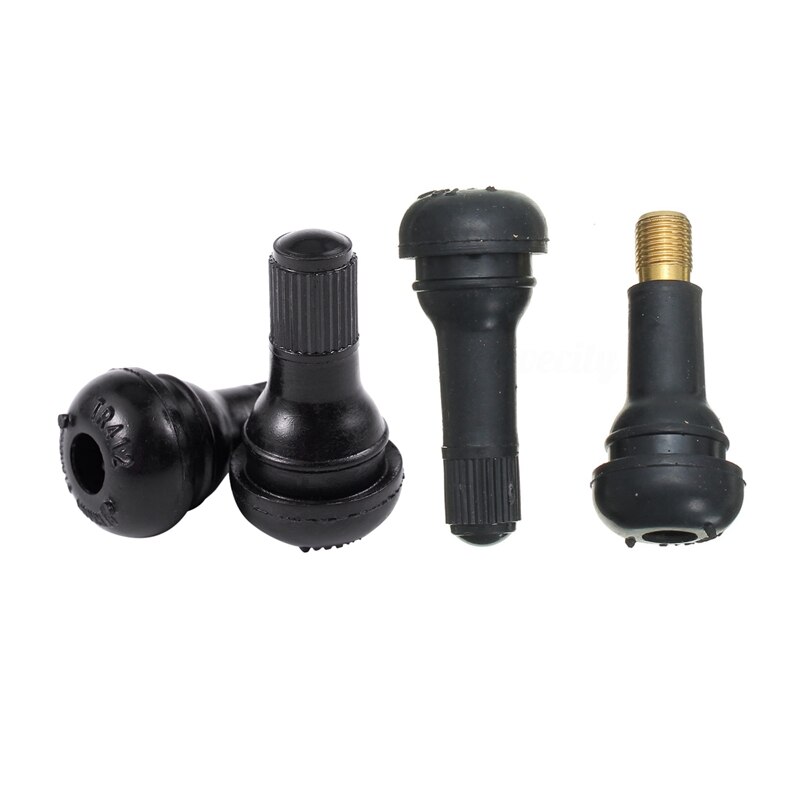 10 Pcs Black TR412 Rubber Valve Ventiel Tire Valve Cap Met 25 Stuks Tr 413 Snap-In Tire klepstelen Legering