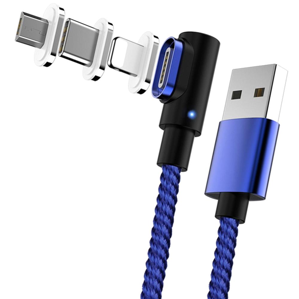 Magnetische Usb-kabel Voor Iphone/Micro Usb & Type C 3A Snelle Opladen Lader Data Kabel QC3.0 Voor Huawei xiaomi Magneet Usb C