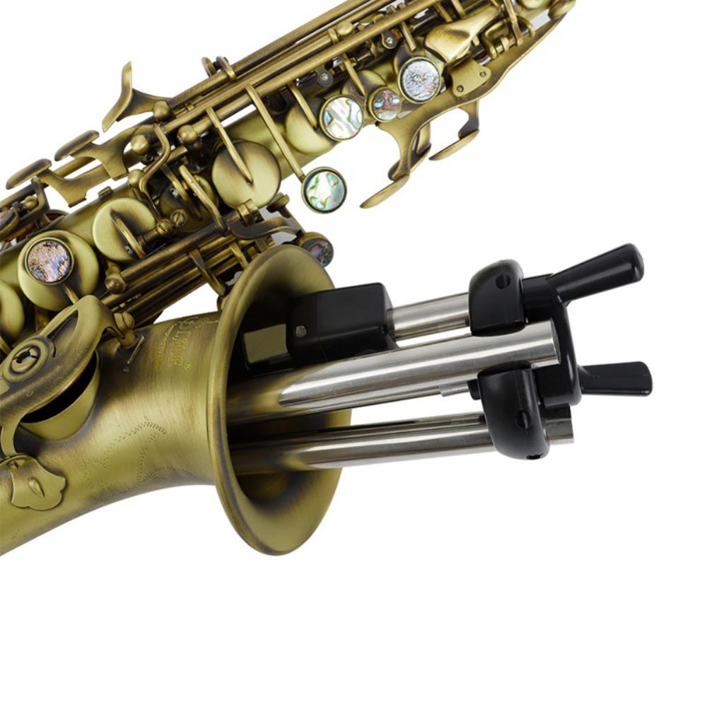 Foldable Alto/Soprano/Tenor Saxophone Stand Portable Sax Metal Triangle Base Floor Stand Holder With Carrying Bag