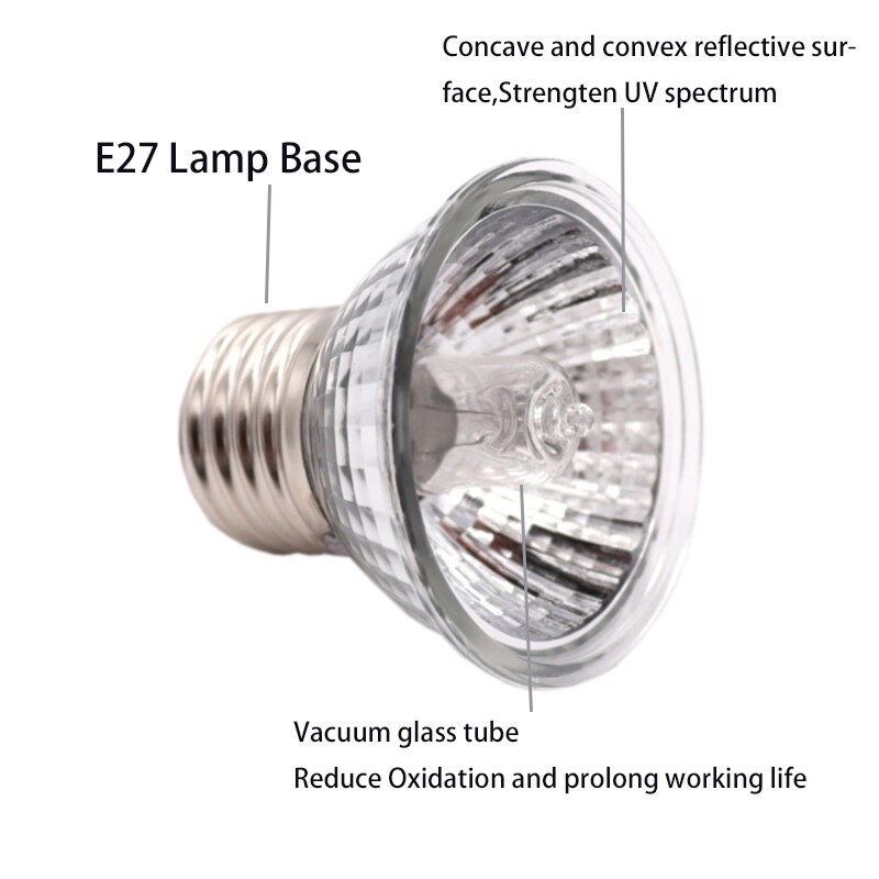 25/50W UVA+UVB 3.0 Lamp For Reptile Dew Lapping Animals Chameleons Geckos Turtle UV Light Bulbs Heating Lamp Terrarium