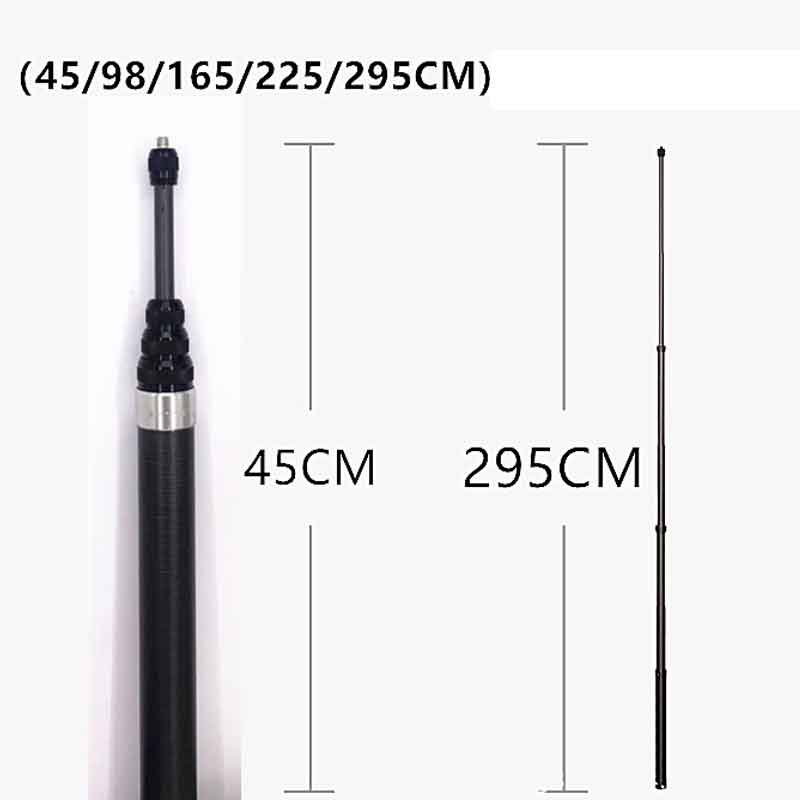 290cm 1.5m 3m in fibra di carbonio invisibile edizione estesa monopiede Selfie Stick per Insta360 ONE X2 ONE R accessori GoPro Insta 360: 2.9m silver carbon