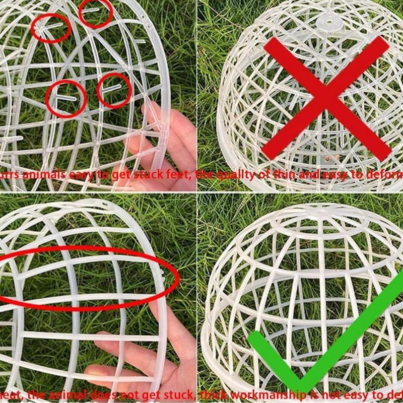 Poulailler rond en forme de boule jetable, poulailler mobile, lapin hamster extérieur, adapté à une utilisation à la ferme, 3 pièces