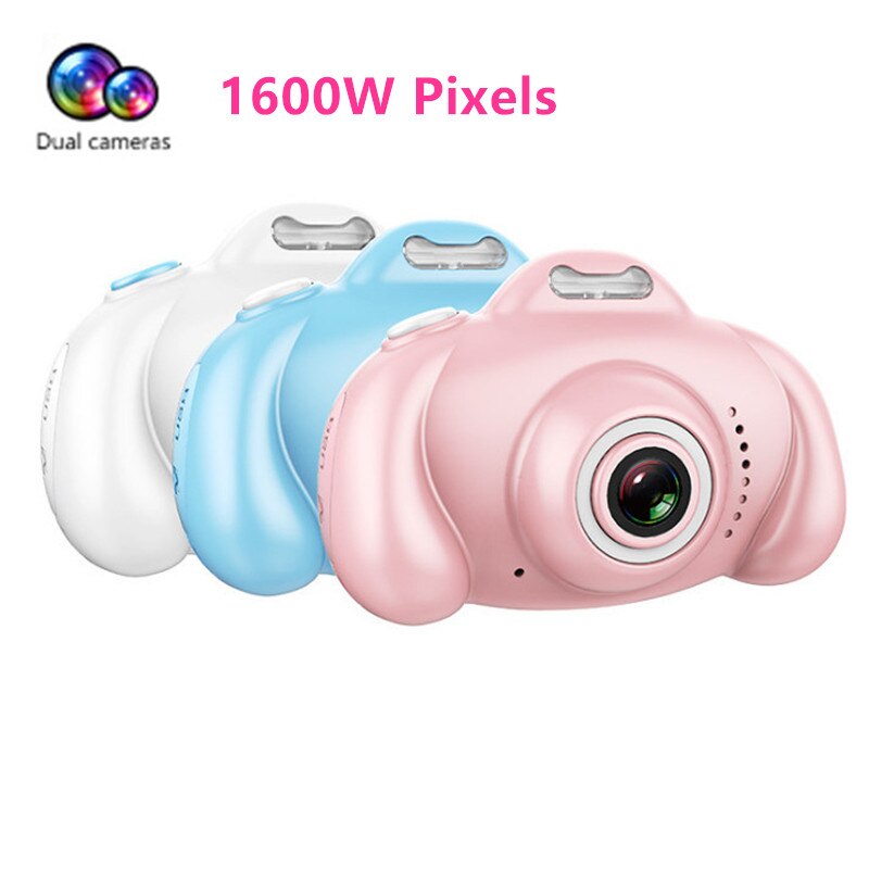 Minicamera kinderspeelgoed  hd 1600w pixels digitale camera projectie video dubbele camera's grappige babyjongens meisjes kinderen