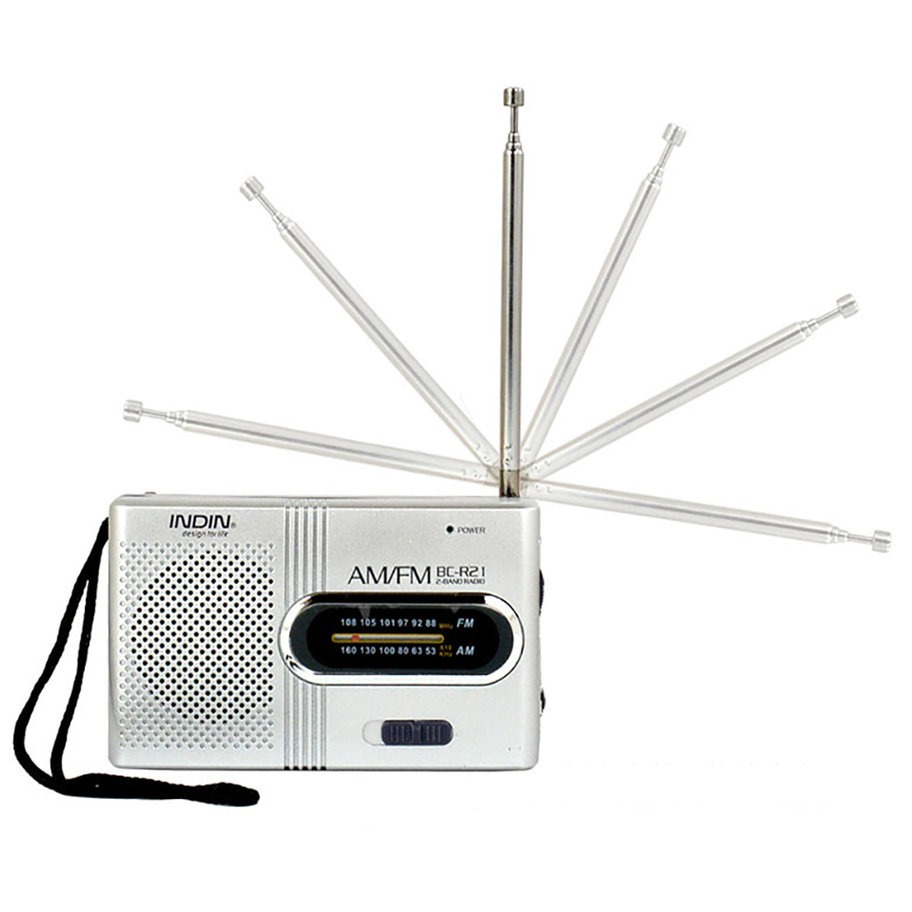 BC-R21 Przenośny odbiornik radiowy AM FM Wbudowany głośnik ze standardowymi słuchawkami 3,5 mm Ręczny Lekki Ultracienki