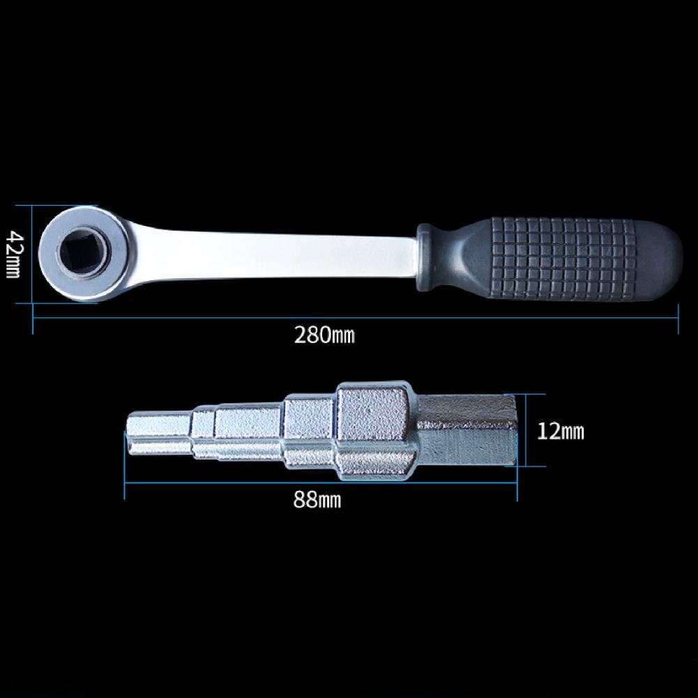 Ratchet Socket Wrench Valve Pumping Disassembly Universal Carbon Steel Hand Tool Radiator Pagoda Head Spanner for Car Repair