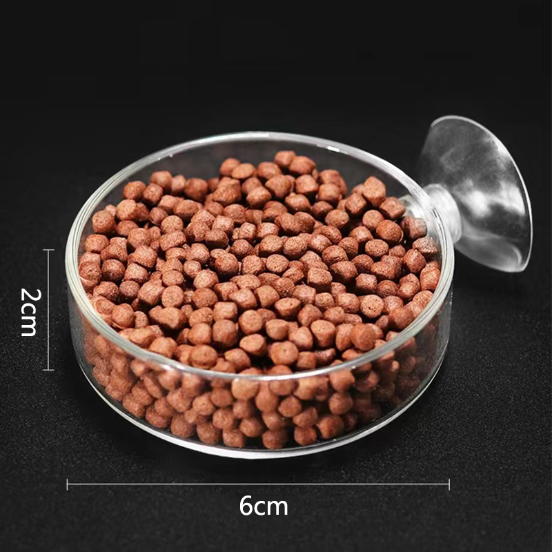 Transparent Aquarium Fish Tank Shrimp Food Feeding Circle Glass Feeder Floating Bottom Feeder Fish Shrimp Aquarium Accessories
