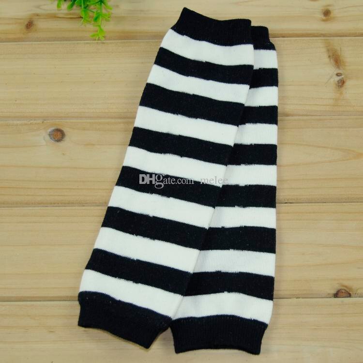 kids Cotton Leg Warmer Baby Boys Girls Black White Wided Striped Socks Arm Warmers striped Leggings cheapest price 10pairs