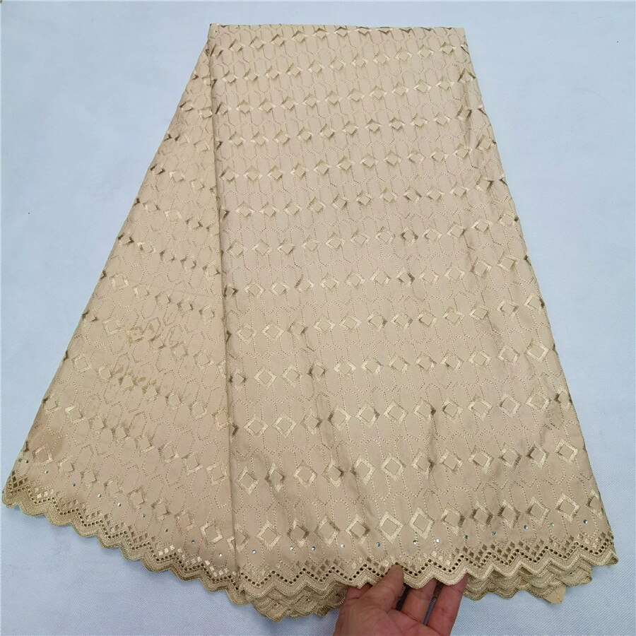 Zwitserse Kant Stof Satijn 100% Katoen Borduren Afrikaanse Katoen Stoffen Zwitserse Voile Kant Populaire Dubai Stijl 5 Yards: 3