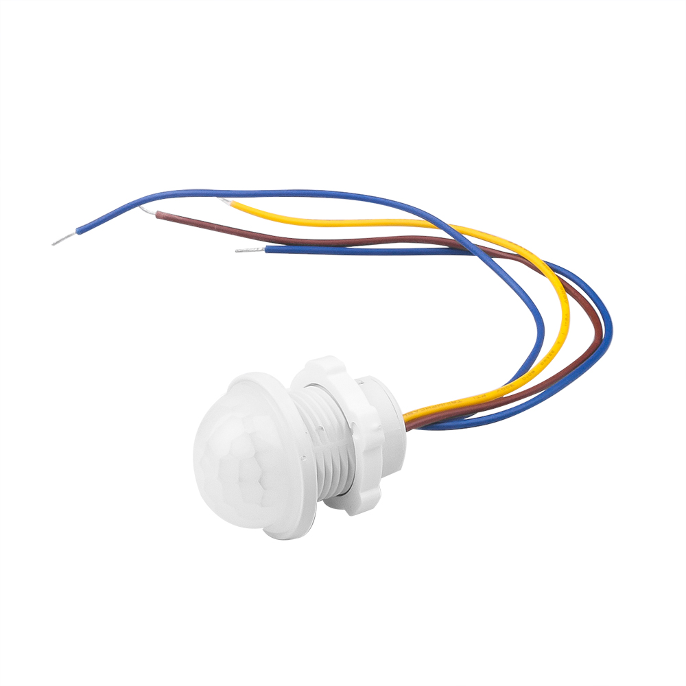 Interruptor de Sensor de movimiento infrarrojo PIR de 110V y 220V, luz de encendido y apagado automático, Detector de Sensor PIR, interruptor inteligente LED: Without terminal