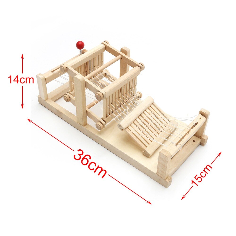 Speelgoed voor fantasiespel, houten chinese traditionele houten tafel, weefgetouw, model, doe-het-zelf, handgemaakt speelgoed voor kinderen en volwassenen