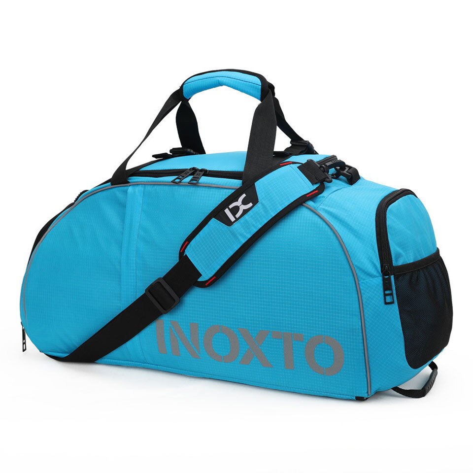 Sporttas Waterdichte Fitness Tas Sport Mannen Vrouwen Tas Outdoor Fitness Draagbare Gym Tassen Yoga Gym Sport Rugzak: Lake blue