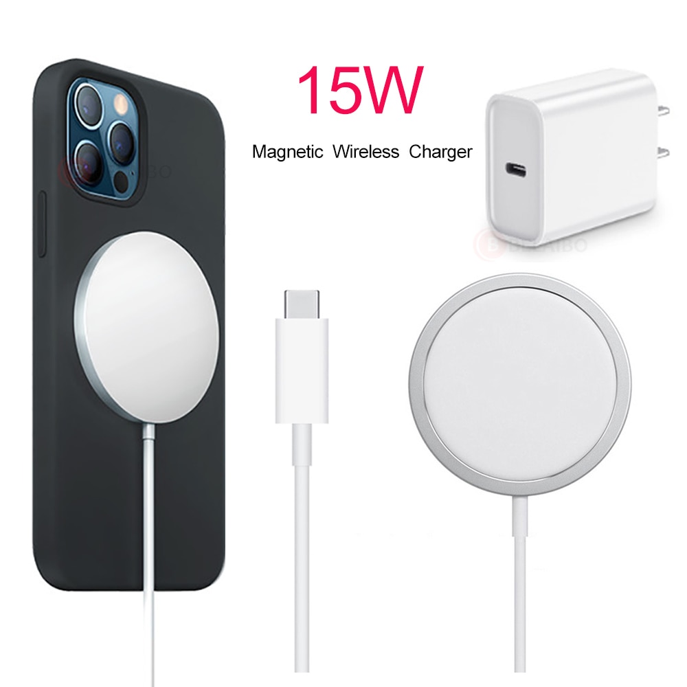 Magnetische 15w snelle draadloze oplader voor telefoon 12 draadloze oplader voor telefoon 12 pro max snel draadloos oplaadpad