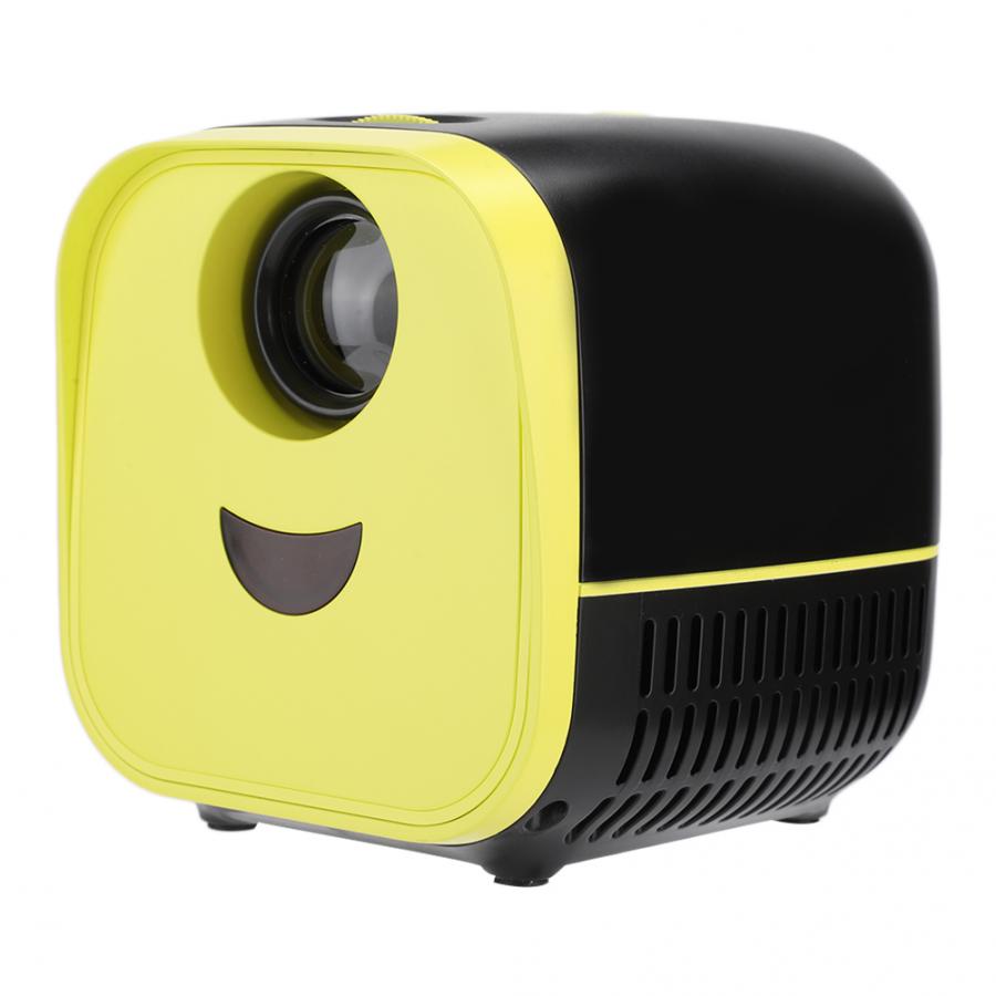 Portable 1080P 1000:1 Contrast 1000 Lumens Built-in Speaker Home LED Projector Black