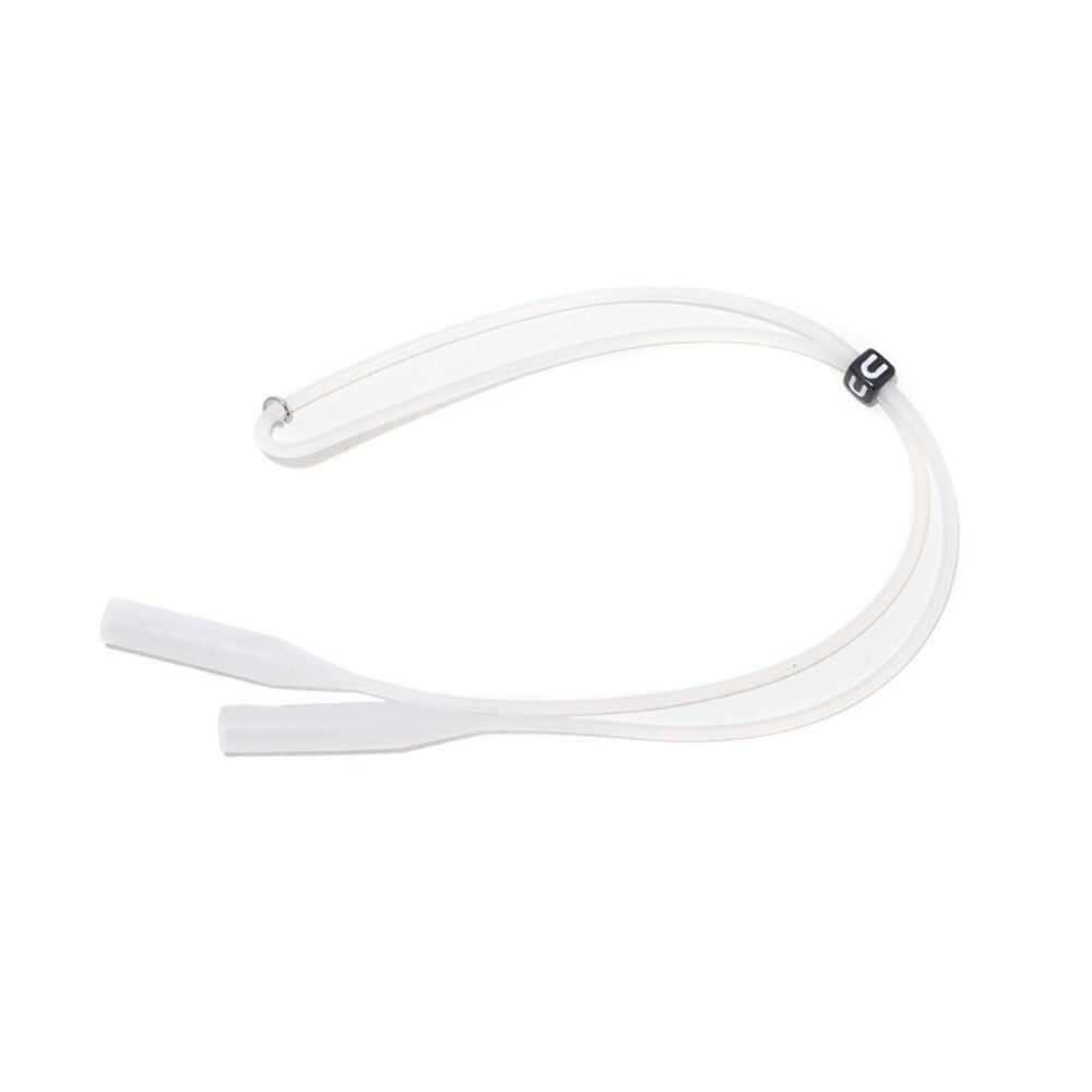 Silicone world Adjustable Silicone Eyeglasses Straps Sunglasses String Ropes Glasses Chain Sports Holder Elastic Anti Slip Cords: Transparent