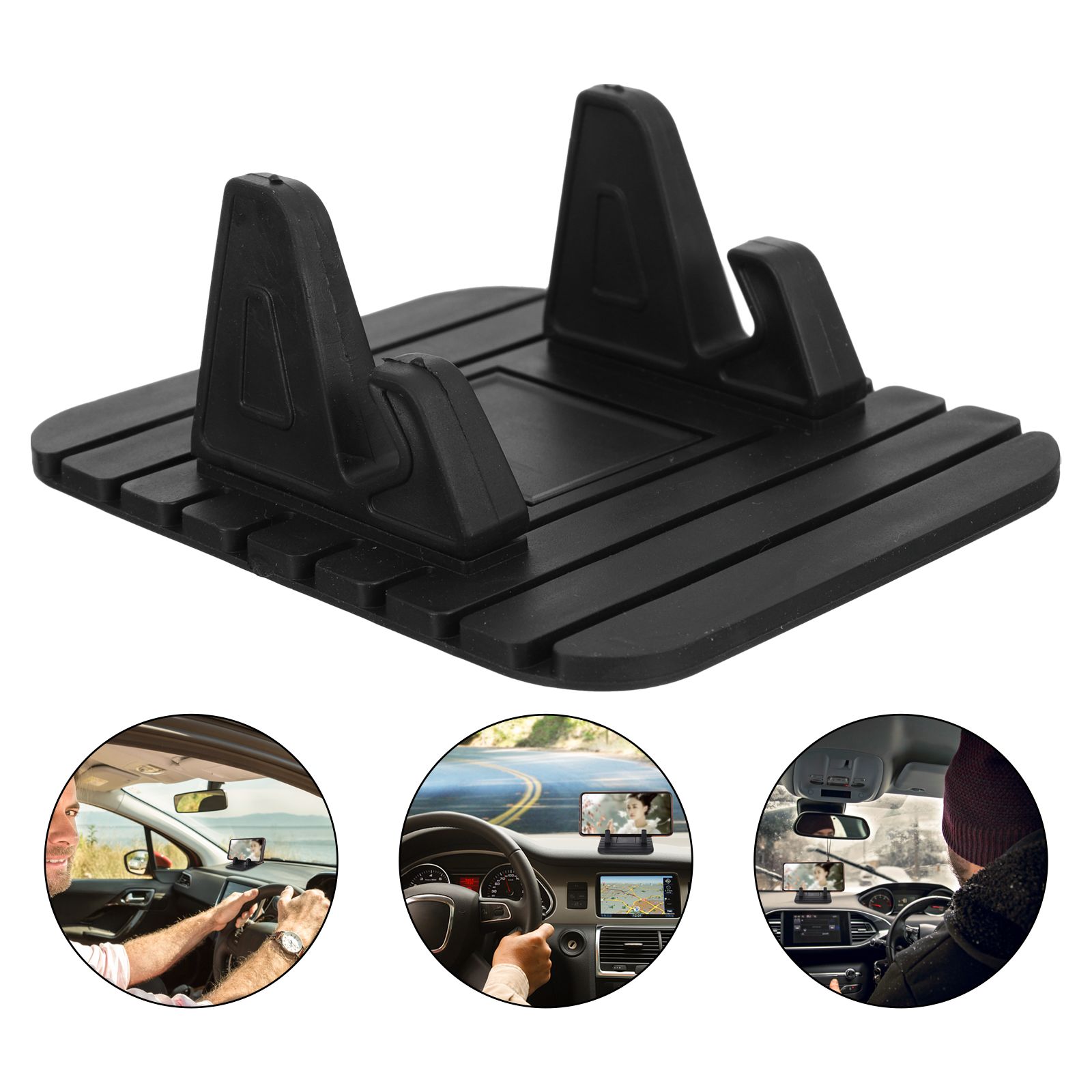 2pcs Non-slip Mobile Phone Pad Rack Universal Car On-board Navigation Bracket