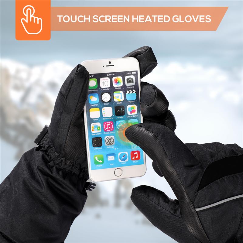 Clispeed 3 niveauer batteridrevne opvarmede handsker elektrisk vinter hånd finger varme handsker til skiløb cykling ridning