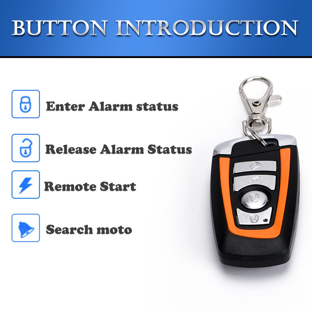 Universal Scooter Motor Anti-Theft Keamanan Alarm Sistem Mesin Mulai Remote Control
